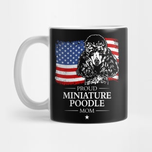 Proud Miniature Poodle Mom American Flag patriotic dog Mug